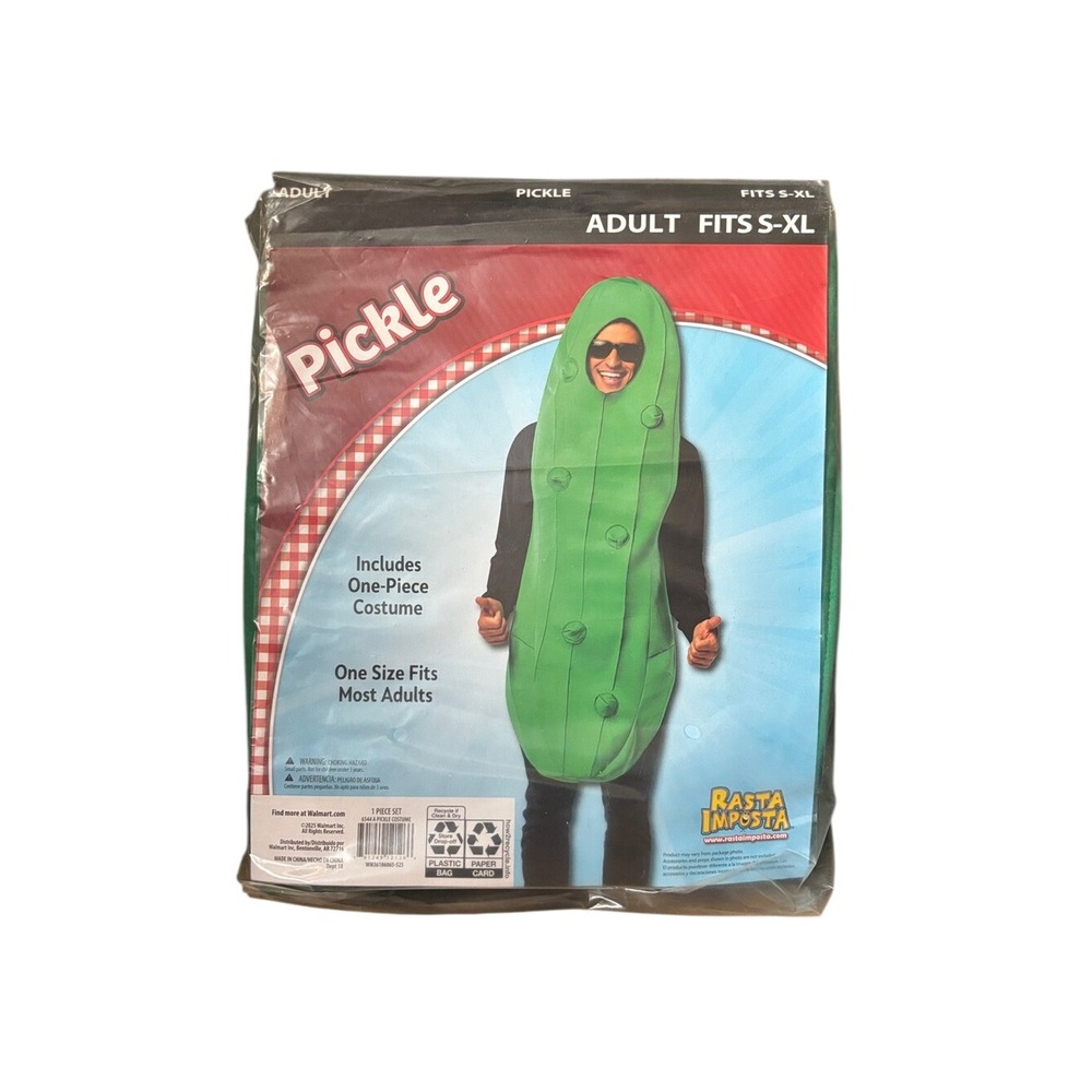 Rasta Imposta Pickle Halloween Party Costume Men's & Women's Adult OS Green NEW